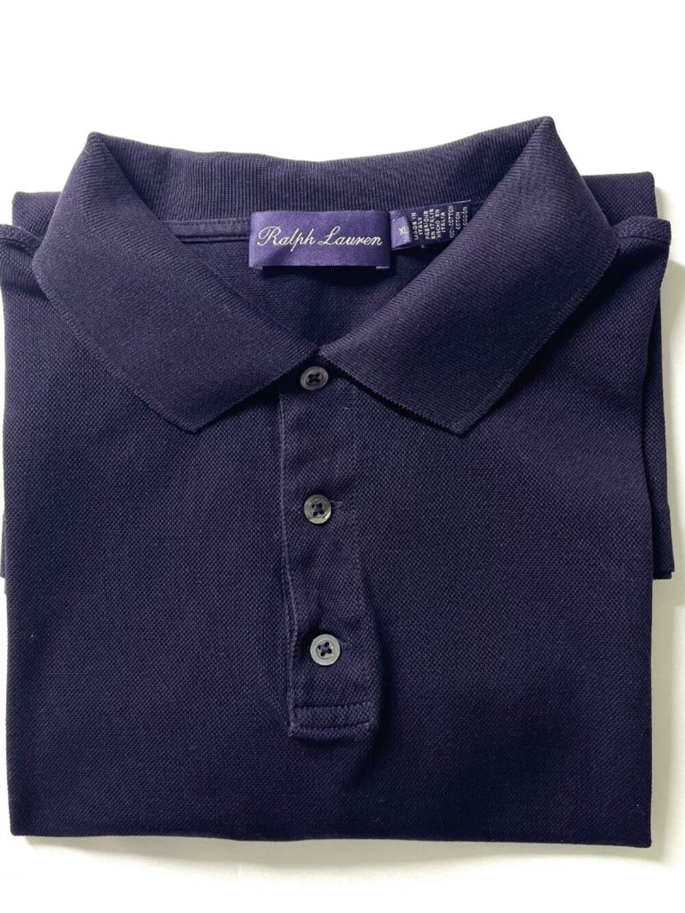 Ralph Lauren Purple Label Polo Shirt Mens Purple Cotton Made in Italy Sz XL-(dmp